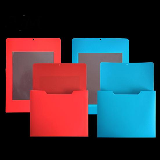 Plastic Document Pocket File Holder with Large Magnetic Back, Wall Hanging Folder for Whiteboard Organizer, A4 Paper Organizer Case Refrigerator