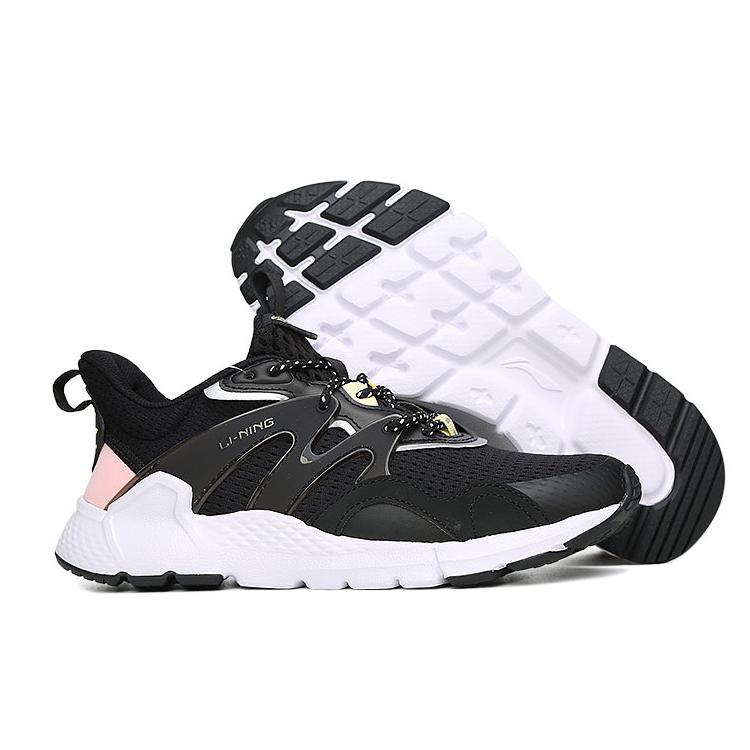 New LiNing Slip Resistant And Breathable Low Top Running Shoes Women's Black AGLQ064-4