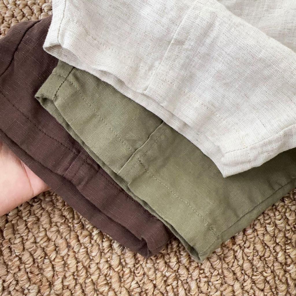 2026 Kids' Summer Linen Cropped Pants - New Toddler Style for Boys & Girls