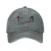 Lucky Luke His Shadow Men Women Baseball Caps Cartoon Daltons Anime Distressed Washed Caps Hat Outdoor Adjustable Fit Headwear