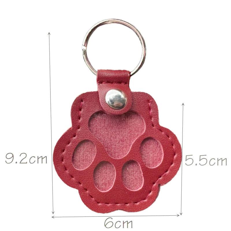 Exquisite Leather Pet Fur Keychain: Cute Cat & Dog Hair Bag Charm Ornament