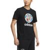 adidas Neo X Keith Haring Maglietta Sportiva a Maniche Corte con Stampa Logo Cartone Animato Unisex Top Nera HD7271
