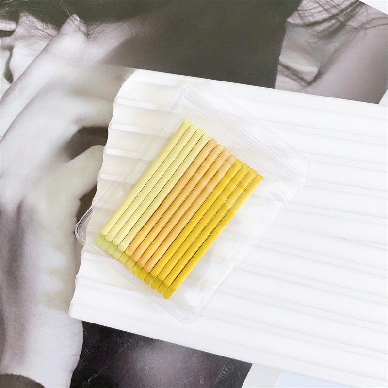 

12pcs/set Gradient Color Series, Colorful One Word Clip, Simple and Versatile Girl, Drip Oil Rubber Paint Hair Clip, Hair Clip