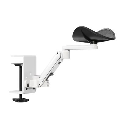 GIBBON MOUNTS Desk 3cm Lower Than Six Height Adjustable Wrist Reduces and Shoulder 5kg Weight White Armrest, Armrest, Tabletop, Positions, 360°