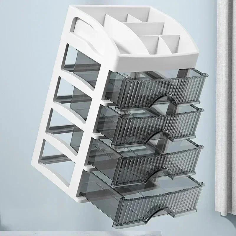 New Drawer Makeup Organizer Large Capacity Plastic Makeup Storage Box Lipstick Holder Large Capacity Office Supplies Storage Box