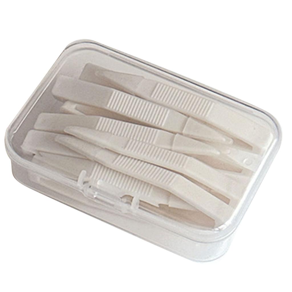 Pack Of 10 Contact Lenses Wearing Tool Lens Remover Tweezers with Storage Compartment for Everyday Travel Use