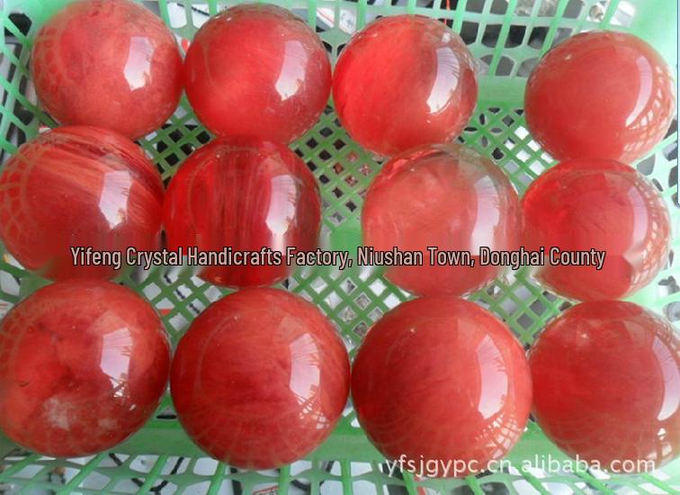 5cm Polierter Natürlicher Roter Kristallkugel - Hausdekorations-Ornament