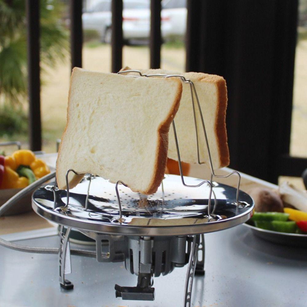 Removable Toast Grill Rack Stainless Steel Toast Maker Portable Camping Toaster  Picnic