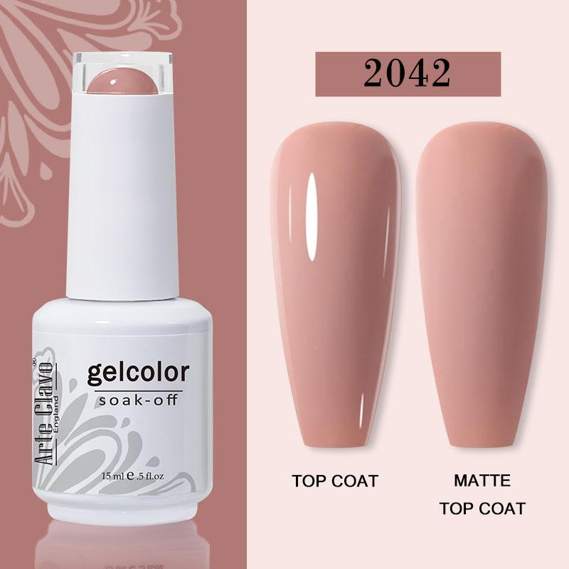 Arte Clavo Nail Gel Polish 15ml Soak Off Gel Varnish Colorful Glass Bottle Bright Color Glitter Varnish Nail Polish