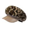Leopard Print Newsboy Cap With Round Top And Stylish Design For Urban Commuting
