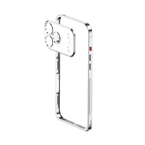 Metal Phone Case for IPhone 17/17 Pro/17 Max/17 Air Detachable Lens Cover & Heat Dissipation Phone Case Ultra-Thin Protective Frame with Hidden Strap