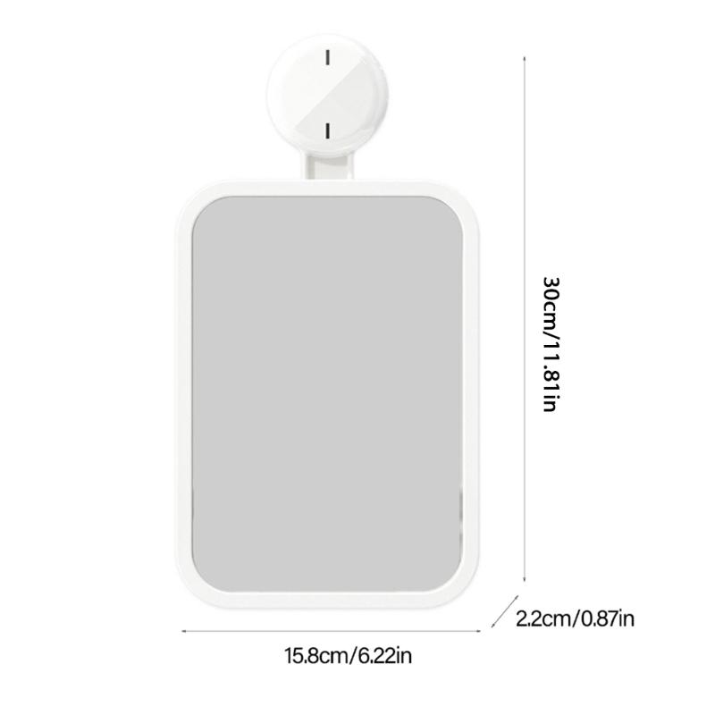 Diseños de fácil instalación Espejo con ventosa Accesorio portátil Conveniente para el baño y la ducha Sin diseño antivaho