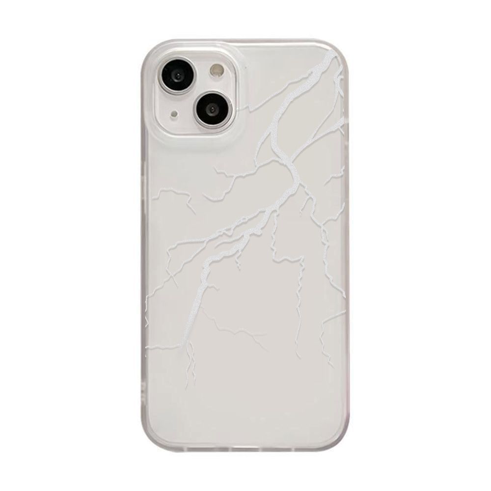 Creative Lightning for iPhone17promax Apple 16 Matte Large Hole Mobile Phone Case 15/14 Anti-drop 13