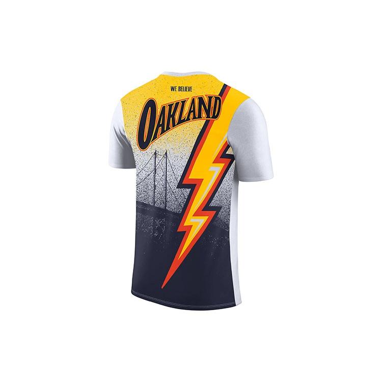 Men s Nike NBA Golden State Warriors Basketball Sports Loose Round Neck Short Sleeve White T-Shirt CT9384-100 M