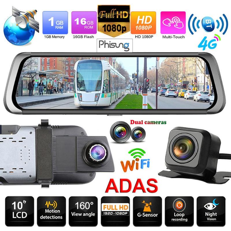3/'/' Touch Screen Dual Lens Car DVR Dash Cam Android 5.0 GPS WIFI 3G G-Sensor WDR