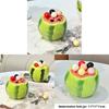 Watermelon Fruit Storage Container With Six Stainless Steel Forks For Children Gift