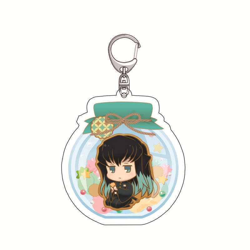 

Anime Acrylic Keychain Series Creative Accessories Kamado Tanjiro Zenitsu Agatsuma Nezuko Kamado Merchandise 55mm