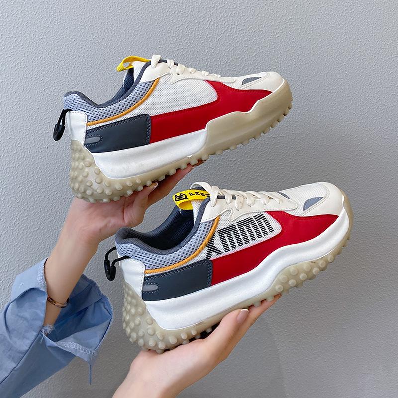 

Женские универсальные сетчатые кроссовки-папы - Модные весенне-осенние повседневные кроссовки 40 красный