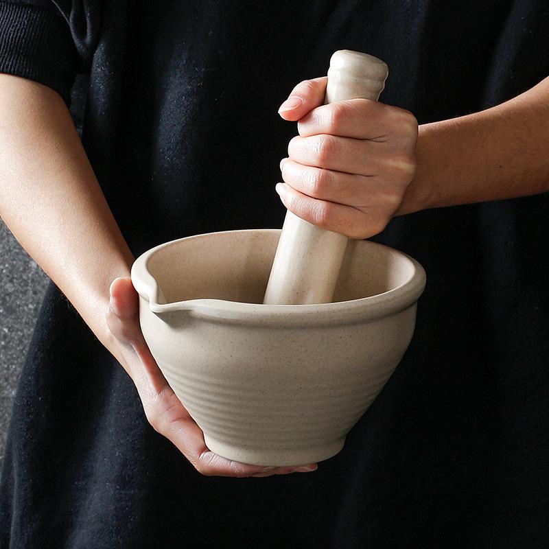 Melamine Pestle & Mortar for Mashing Ginger, Garlic, Chili, and Century Egg