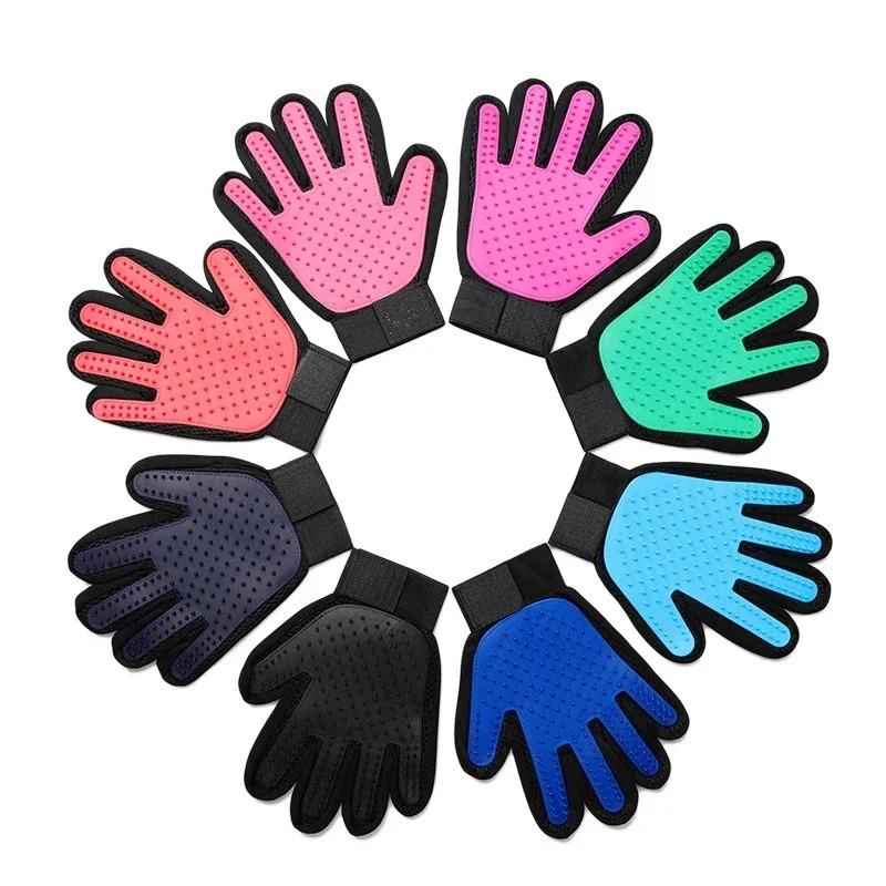 Guantes de silicona para el cuidado de mascotas, cepillo y peine para gatos, guantes para bañar a perros, limpieza, eliminación del pelo para perros, suministros para uso animal.