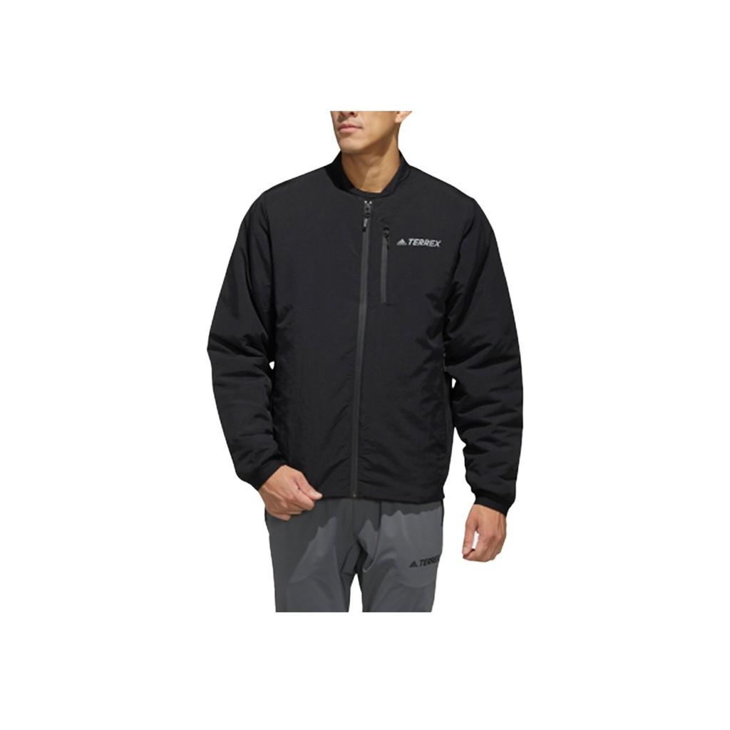 Adidas Xplr Ins Bomber Outdoor Sports Plain Cotton Fleece Jacket Men Jacket Black EH4954