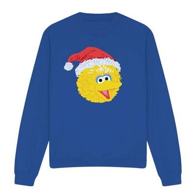 Sesame Street Unisex Adult Big Bird Scribble Christmas Sweatshirt
