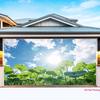 2D Fresh Green Lotus Pond Outdoor Natural Scenery Photography Backdrop Decor