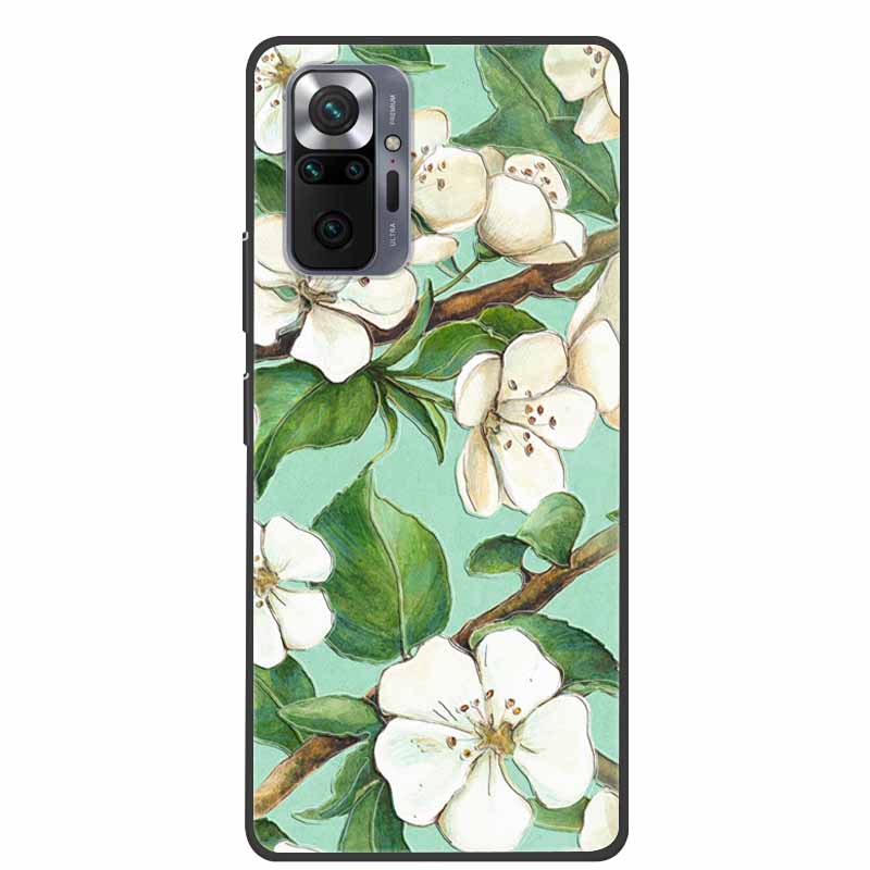 Phone Case for Redmi Note 10 Pro 3D Blossom Emboss Back Cover for Xiaomi Redmi Note 10S 10 4G 5G Silicone Soft Floral Capa Shell