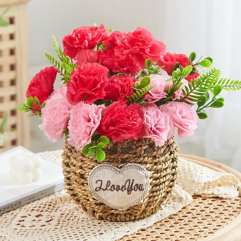 Silk Sunflower Floral Arrangement: Artificial Potted Bouquet for Living Room and Dining Table Decoration.