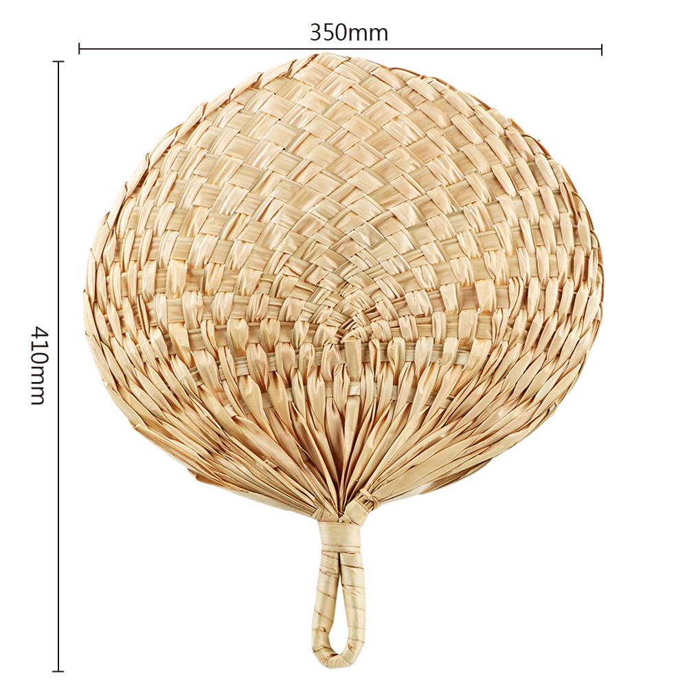 

Ручные соломенные ручные веера Летнее охлаждение от комаров в китайском стиле Соломенный веер ручной работы Ручной веер из пальмовых листьев Декоративные веера