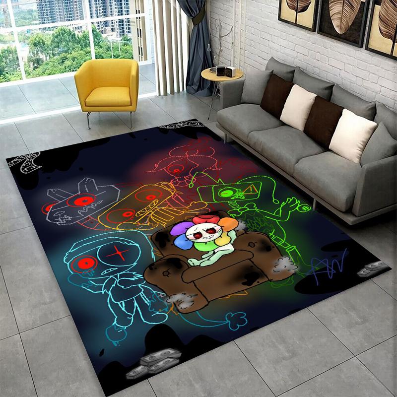 Game Dandy World Cartoon Non-Slip Area Rug for Living Room,Bedroom,Playroom,Soft Carpet Floor Mat Home Decor Rug Kids Room