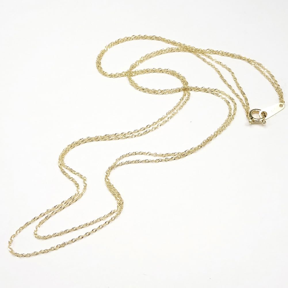 And My Jewelry 18K Gold Necklace Double Screw Subtle Gift Wrapped [Your Box] Chain, Design, Gradient,