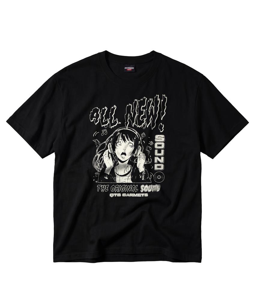 QT8 GARMENTS Lb All New Washed Tee (Black)