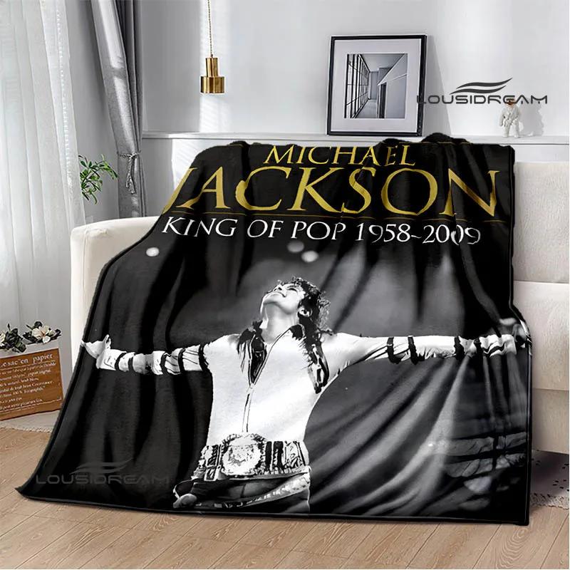 Coperte con stampa retrò di Michael Jackson Coperta da picnic Coperta in flanella Coperta morbida e accogliente Coperte da viaggio Coperture per letto Regalo di compleanno