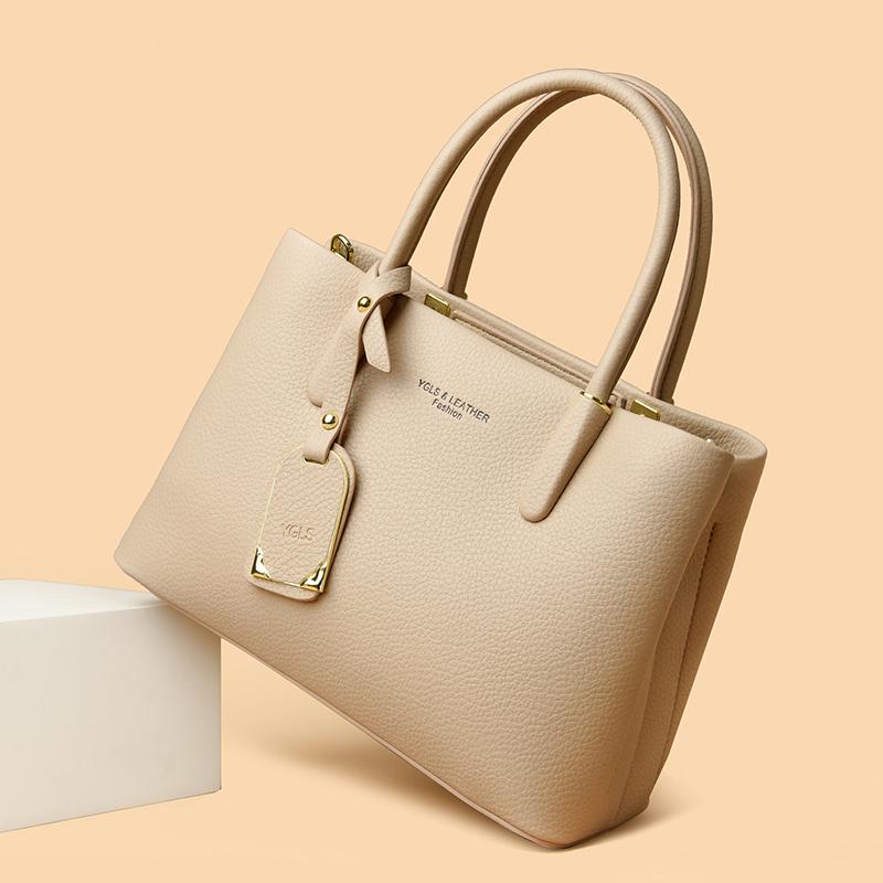 Solid Color Pu Leather Zipper Sweet Ladies Tote Bags  Sale 2026 High Quality Large Capacity Ccise Shoulder Bags for Women