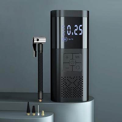 Pompa d'aria elettrica con batteria da 6000 mAh Compressore d'aria wireless per auto da 150 PSI con LCD digitale