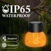 Solar Flame Effect Hanging Lantern Outdoor LED Solar Light Waterproof Solar Fairy Light for Patio Garden Camping Christmas Decor