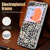 Bowknots Leopard Print Case For Samsung Galaxy Z Fold 8 Ultra 7 6 5 Z Fold8 Fold7 Fold6 Luxury Hybrid 3in1 Plating Leather Skin Phone Cover