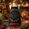 Cross Strap Xmas Kitchen Apron Stain-Resistant Chef Work Uniform Holiday Decor Coveralls  Christmas