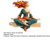 Yoga Girl Resin Ornaments Meditation Tranquility And Balance Figurine with Artistic Leaf Design Sculpture