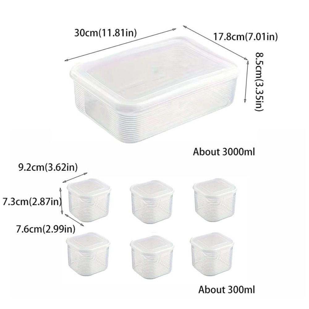 Divided Fresh-keeping Box Sealed Seasoning Storage Jar Portable Frozen Soup Box  Fruit