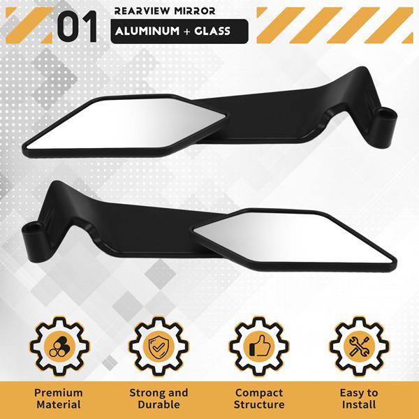 Espejos Retrovisores para Motocicleta para Yamaha y Honda (1 par)