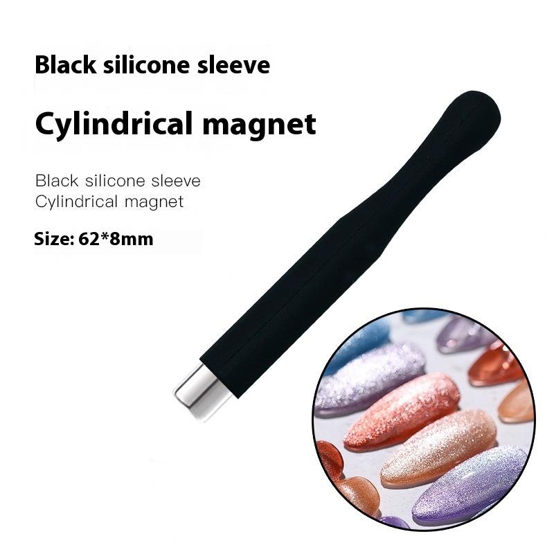 

Цилиндрический магнит для дизайна ногтей «кошачий глаз» Клей для лака для ногтей «кошачий глаз» Сильный присосающийся магнит
