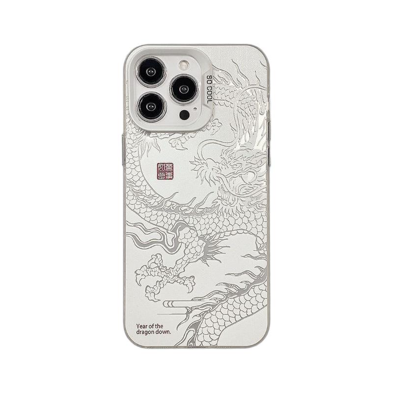 Funda de Dragón para iPhone15Pro para Apple 14/13/12/11XsMax, Diseño Suave y a la Moda para Todos los Modelos.