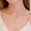 Fade-Resistant Crystal Necklace Elegant Fashion Heart Necklace Charm Heart Necklace  Lady Sweet