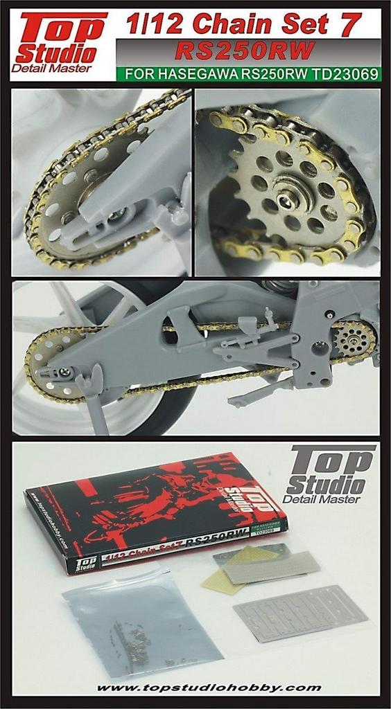 Top Studio Honda RS250RW Chain Set 7 Hasegawa TD23069 1/12