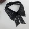 Vintage Embroidery Fake Collar For Women White Lace Hollow False Detachable Collar Lapel Shirt Tie Necklace Clothes Accessory