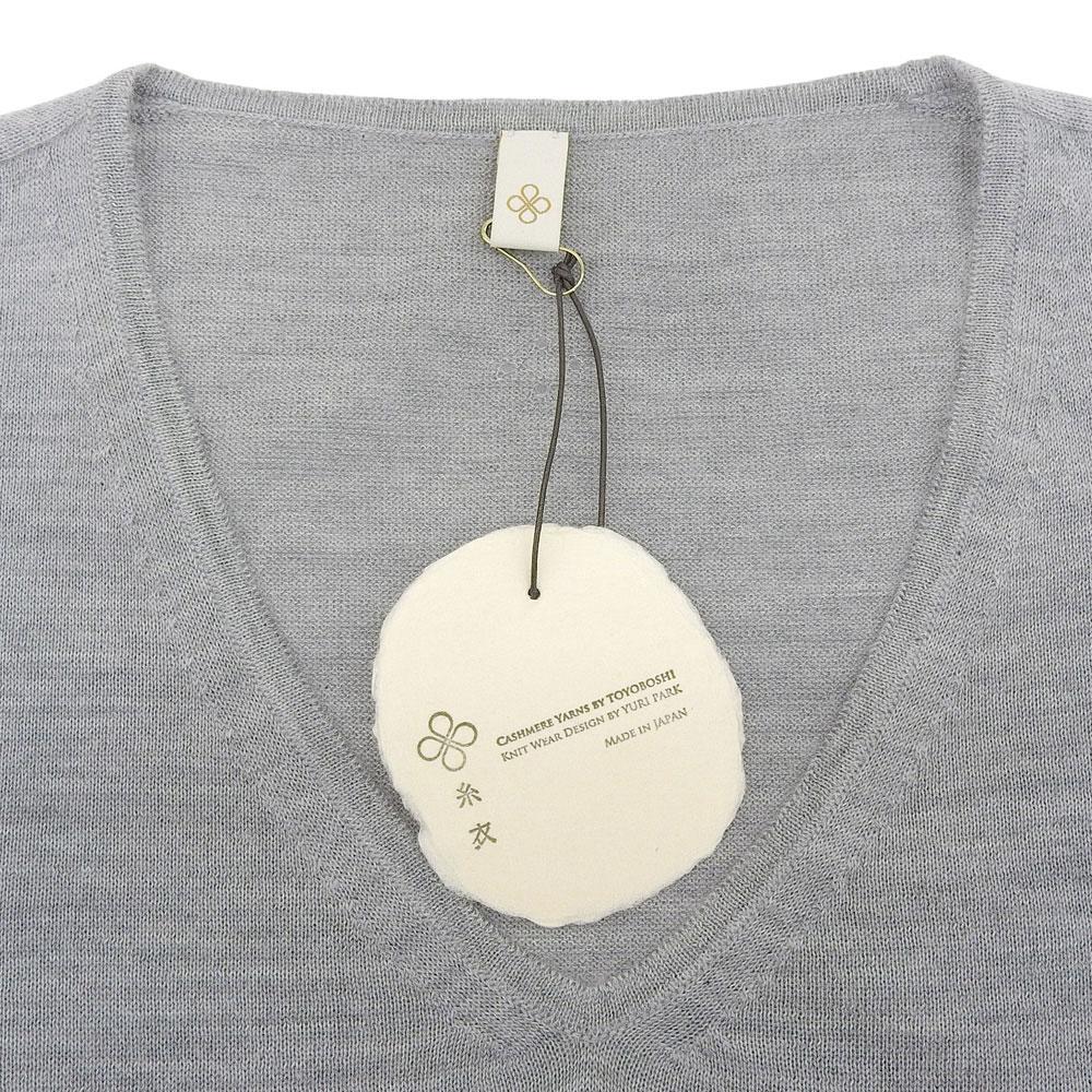 TOYOBOSHI SUKAI-STH Women's Cashmere Silk V-Neck Knit Top, Gray, Size 1, 09IT-CS0001 Tops 1 grayUsed