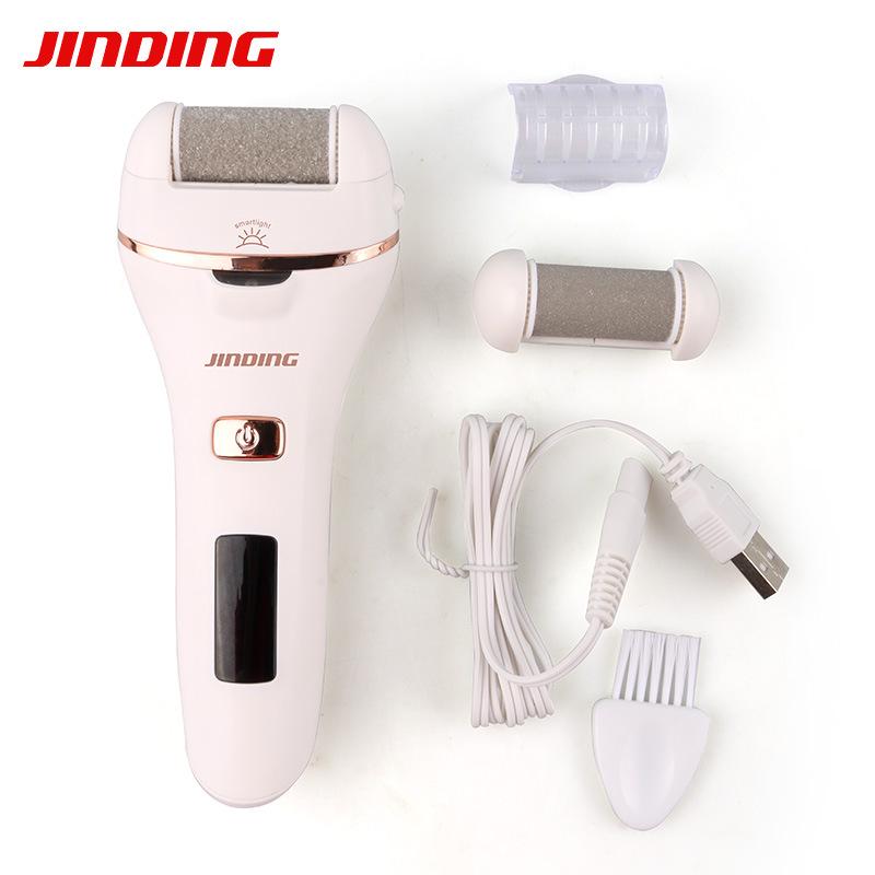 

Водонепроницаемая электрическая машинка для шлифовки стоп Jinding JD-506R с цифровым дисплеем, легким пилингом, удалением мозолей и омертвевшей кожи. белый