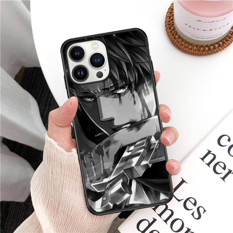 Anime Comic Dämon Titan Deku Telefon Fall für iPhone 14 13 12 11 Pro MAX X XS Max XR Mini SE 7 8 Plus Schwarz Funda Coque Fall